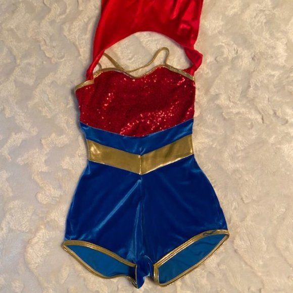 Curtain Call Super Hero Super Girl Dance Halloween Costume Size Small - Picture 5 of 13